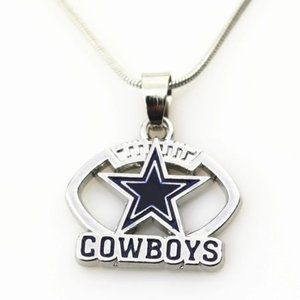 Dallas Cowboys Silver Football Necklace 3/$30